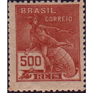 RHM 187 - 500 Réis - Mercúrio e Globo - pardo