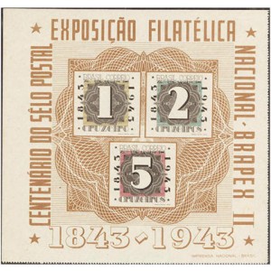 B-009 - Centenário do Selo Postal Brasileiro - BRAPEX II