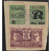Fragmento com selos V-7, V-15 e C-35