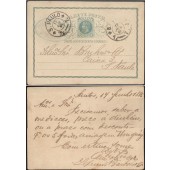 Bilhete Postal enviado de Santos para São Paulo